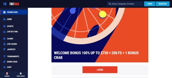 Tikitaka casino welcome bonus