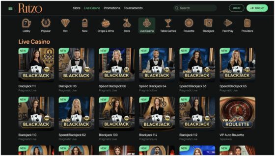 Ritzo live casino