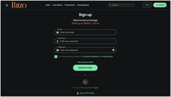 Ritzo registration