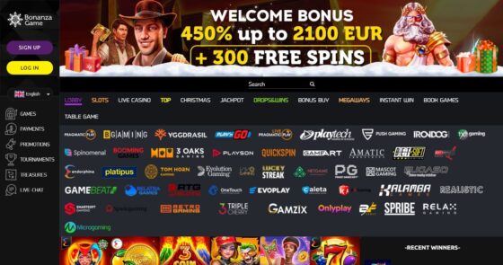 Bonanza main page