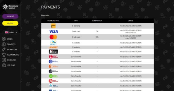 Bonanza payments