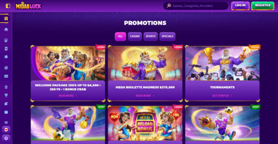 MidasLuck promotions