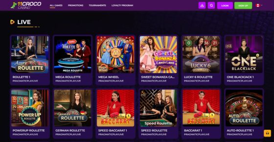 11Croco live casino
