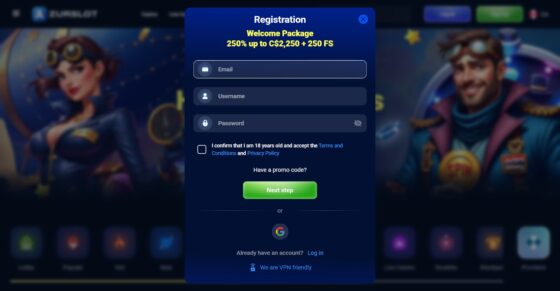 AzurSlot registration